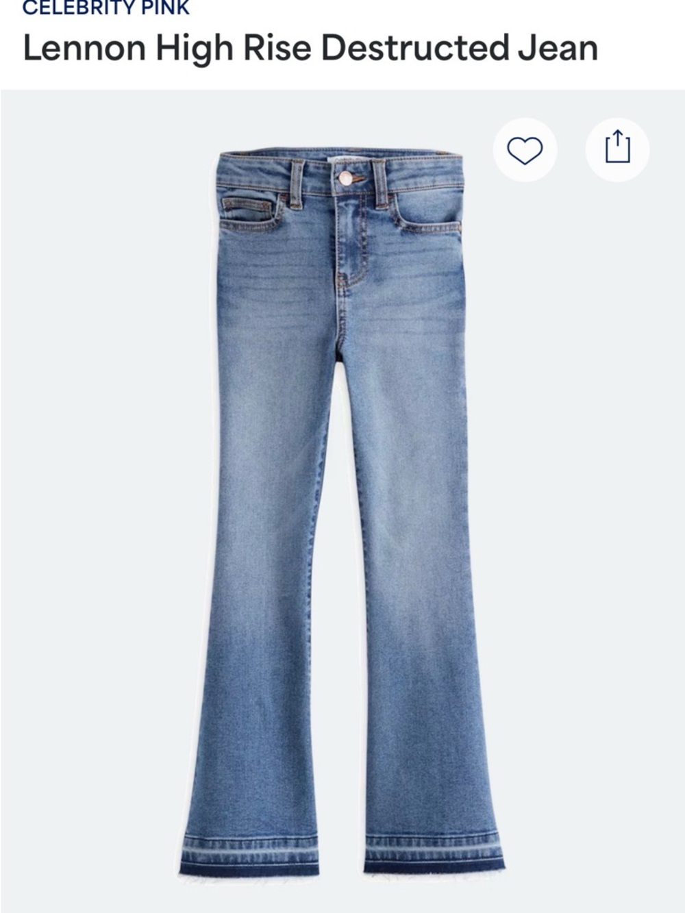 Celebrity Pink Light Blue High-Rise Flare Jeans